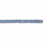 Angélite de couleur bleu pâle, ronde 4mm x 40cm