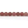 Quartz fraise,de forme rond ,10mm x 39cm