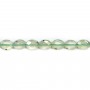 Préhnite goutte facette 6x8mm x 40cm