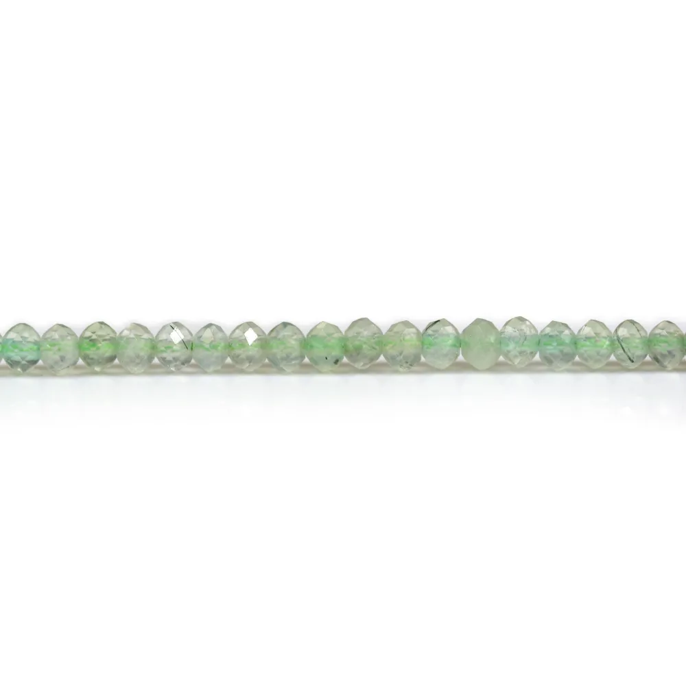 Préhnite rondelle facette 4x2.5mm x 40cm