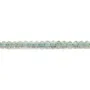 Prhenite rondelle boulier facette 3x4mm sur fil 39cm