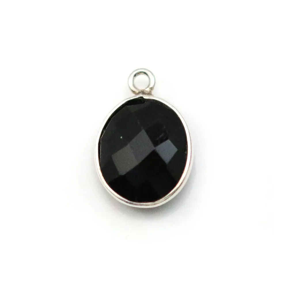 Agate ovale 1 anneau sertie en argent 925  x 1pc
