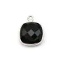 Agate carré 1 anneau serti en argent 925  x 1pc