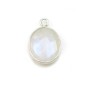 Rectangular labradorite set in sterling silver 11x14.5mm x 1pc