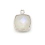 Treated Saphir Round 17mm set in Gold Plated Silver