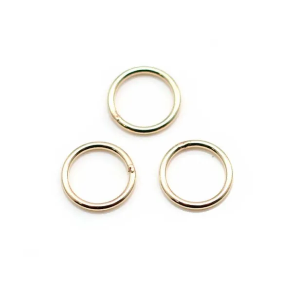 Anneaux soudé en gold filled 14 carats 7mm x 5pcs