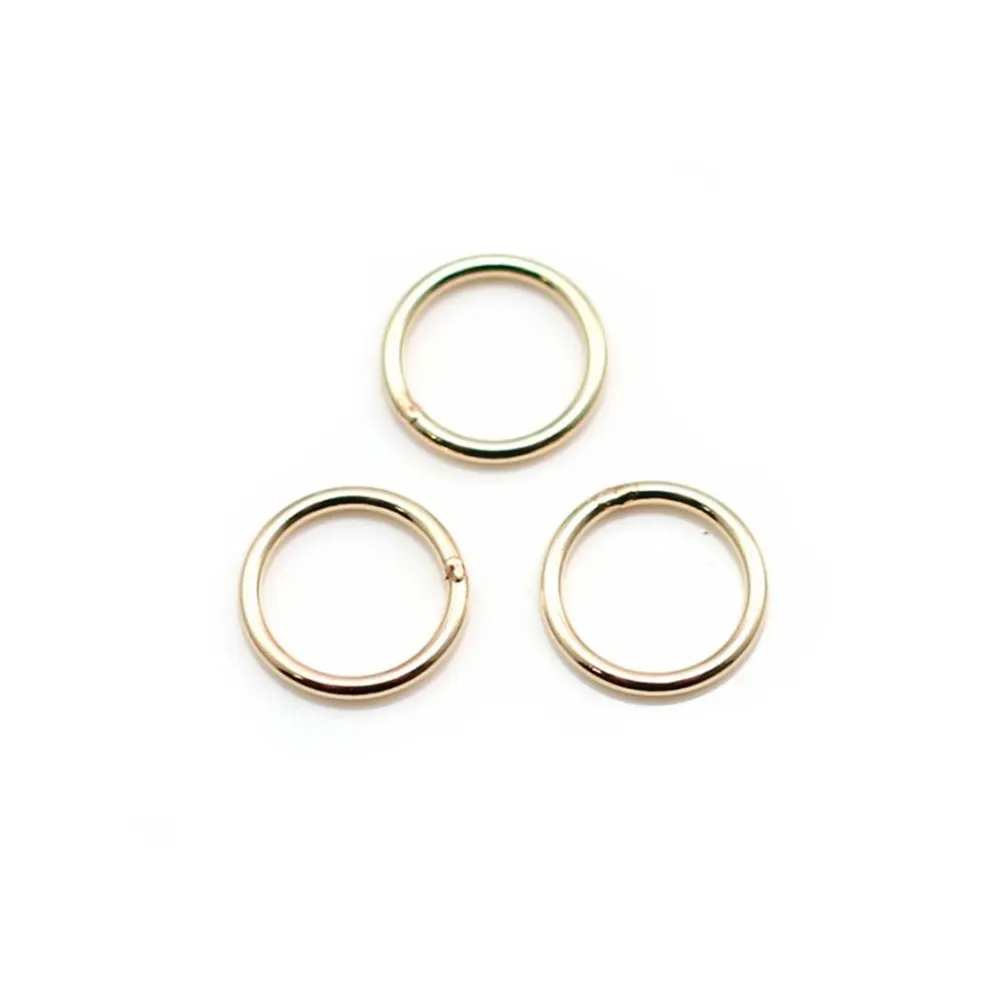 Anneaux soudé en gold filled 14 carats 7mm x 5pcs