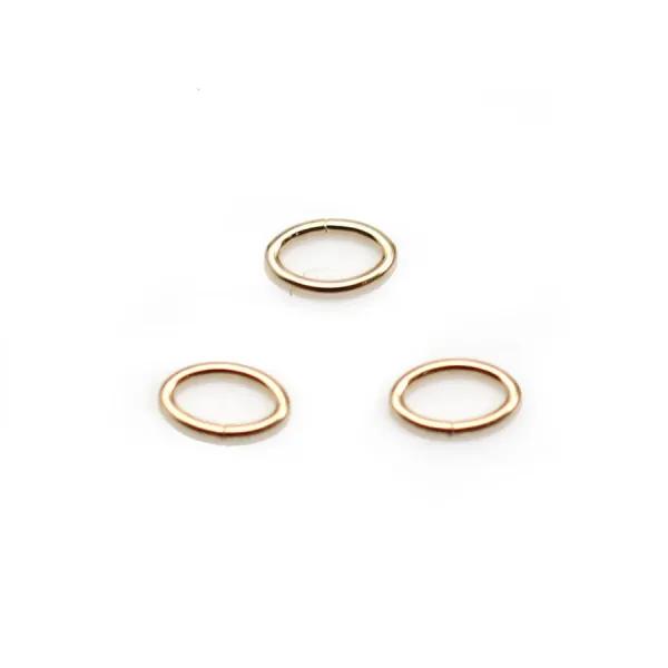 14K Gold filled ovale jump rings 0.76x4.1x6.4mm x 4pcs 