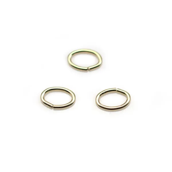 Anneau ovale ouvert 0.9X5X8mm Gold Filled 14 carats x 5pcs