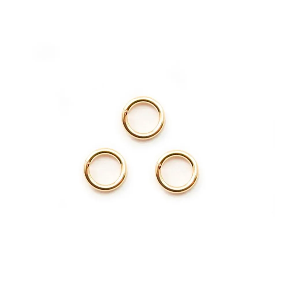 Anneau ouvert 0.64X5mm Gold Filled 14 carats X10pcs