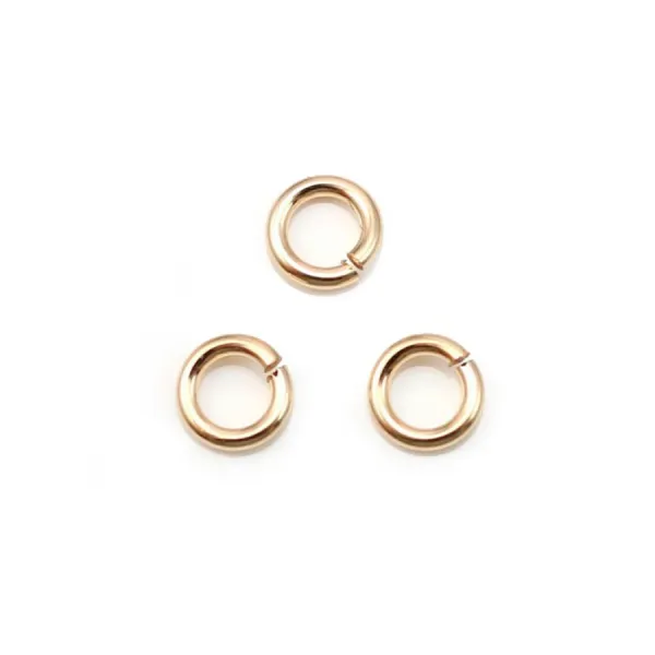 Anneaux ouvert en gold filled 14 carats 5x1.0mm x 5pcs