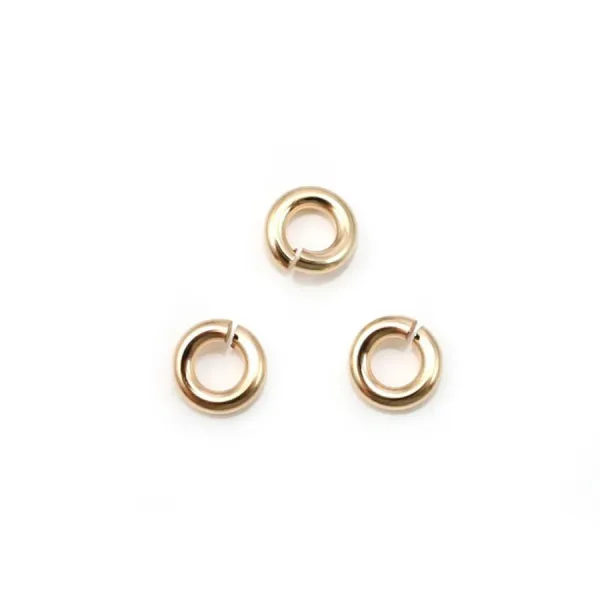 Anneaux ouvert en gold filled 14 carats 4x1.0mm x 6pcs