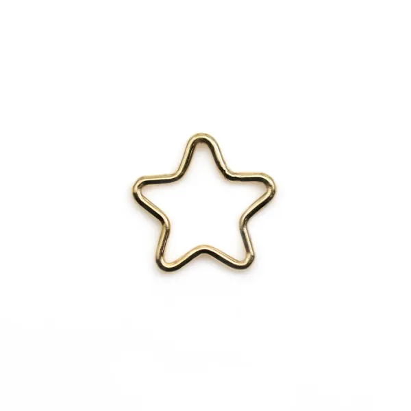 Star-shaped ring, in 14k gold filled, in size of 10.5mm x 2pcs