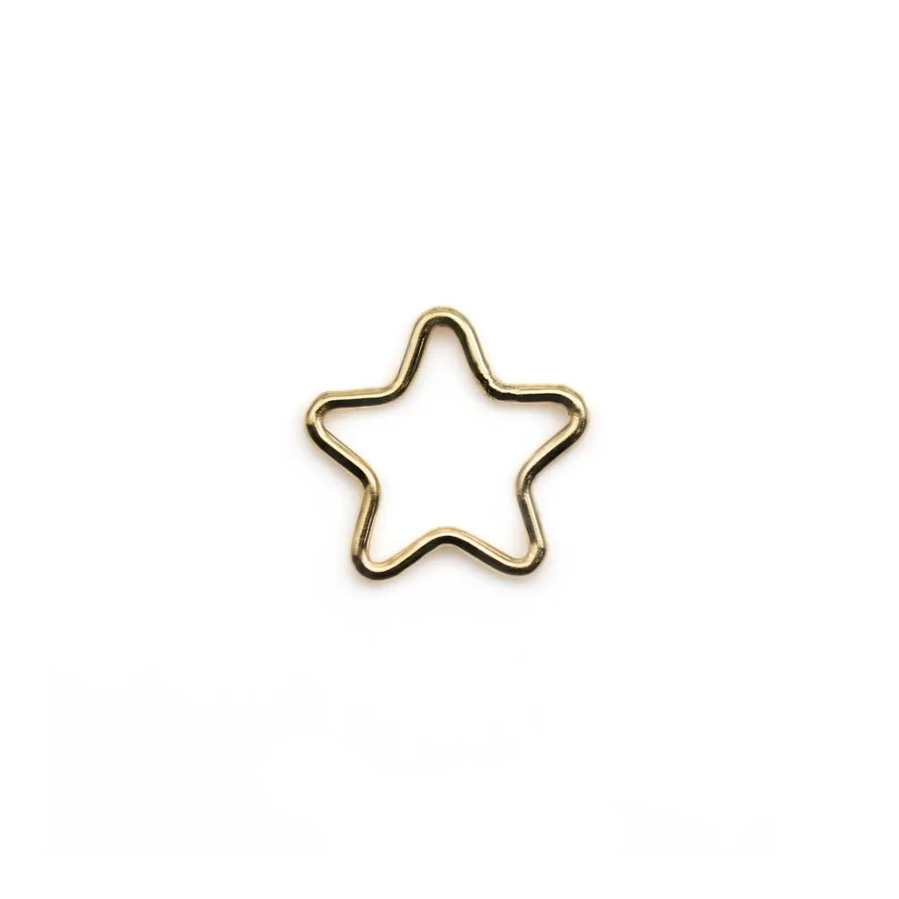 Anneau étoile en gold filled 14 carats 10.5mm x 2pcs