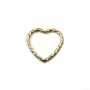 Anneaux "sparkle" en gold filled 14 carats, en forme de coeur, 9x10mm x 2pcs