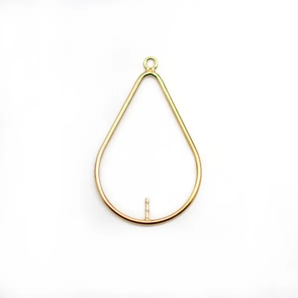 Breloque goutte 19x31x0.7mm, en gold-filled 14 carats x 1pc