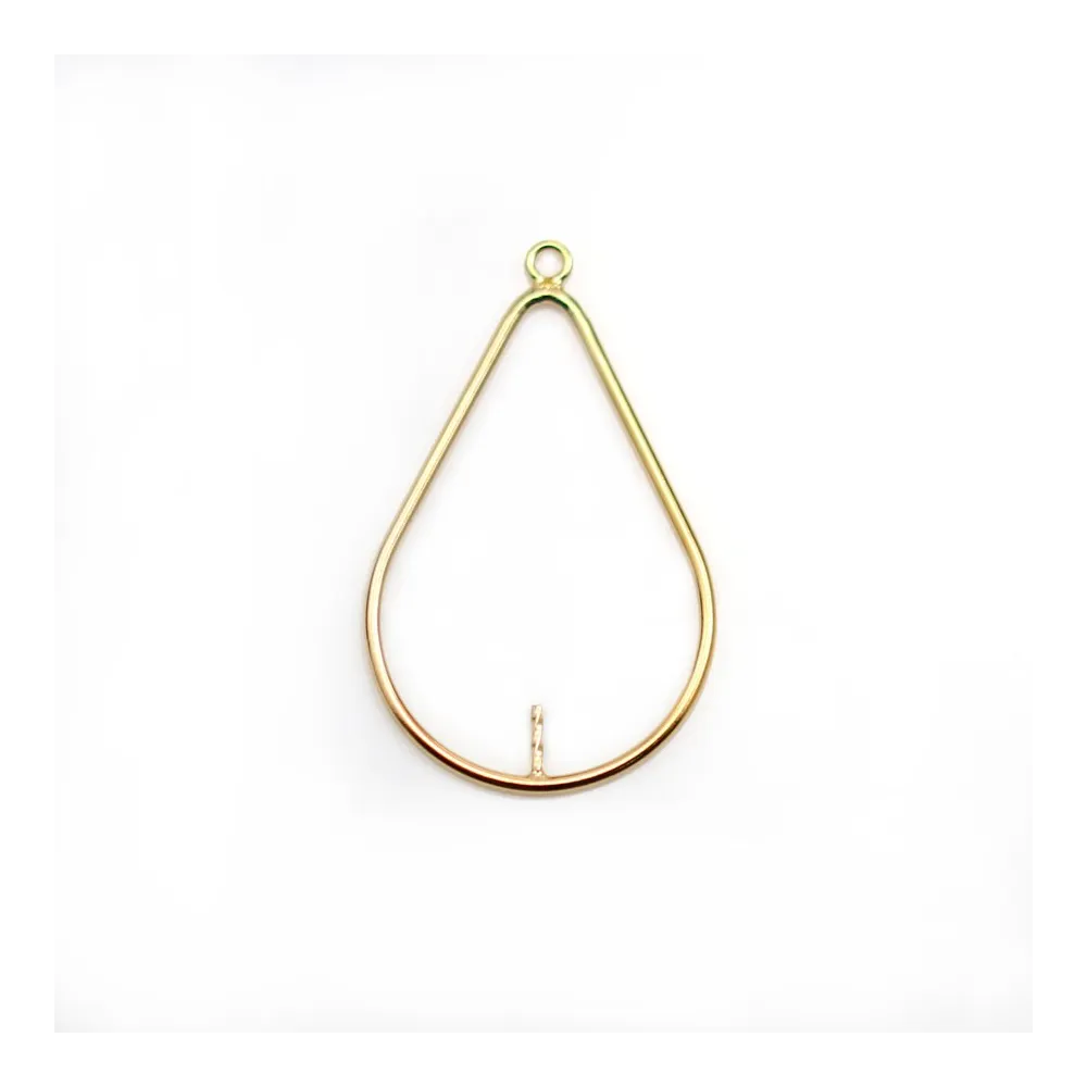 Breloque goutte 19x31x0.7mm, en gold-filled 14 carats x 1pc