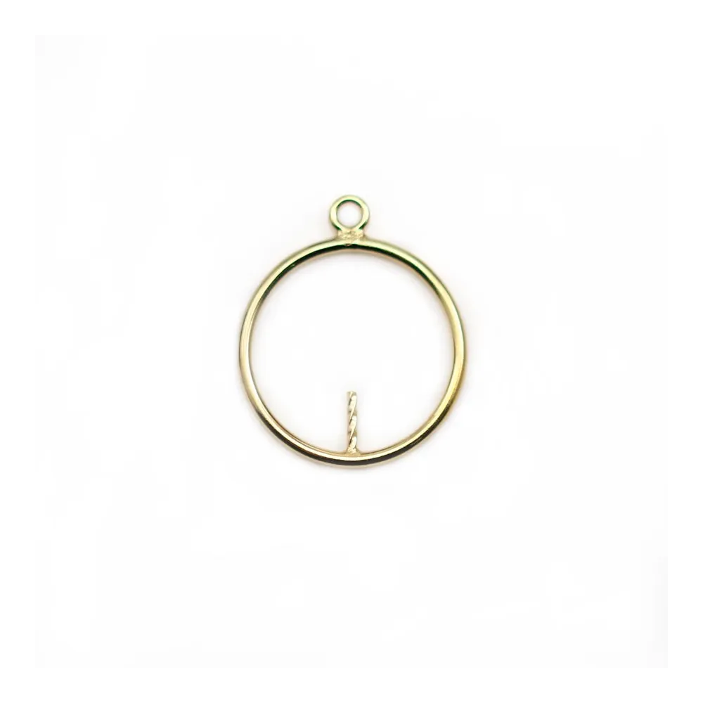 Breloque ronde 15x0.7mm, en gold-filled x 1pc