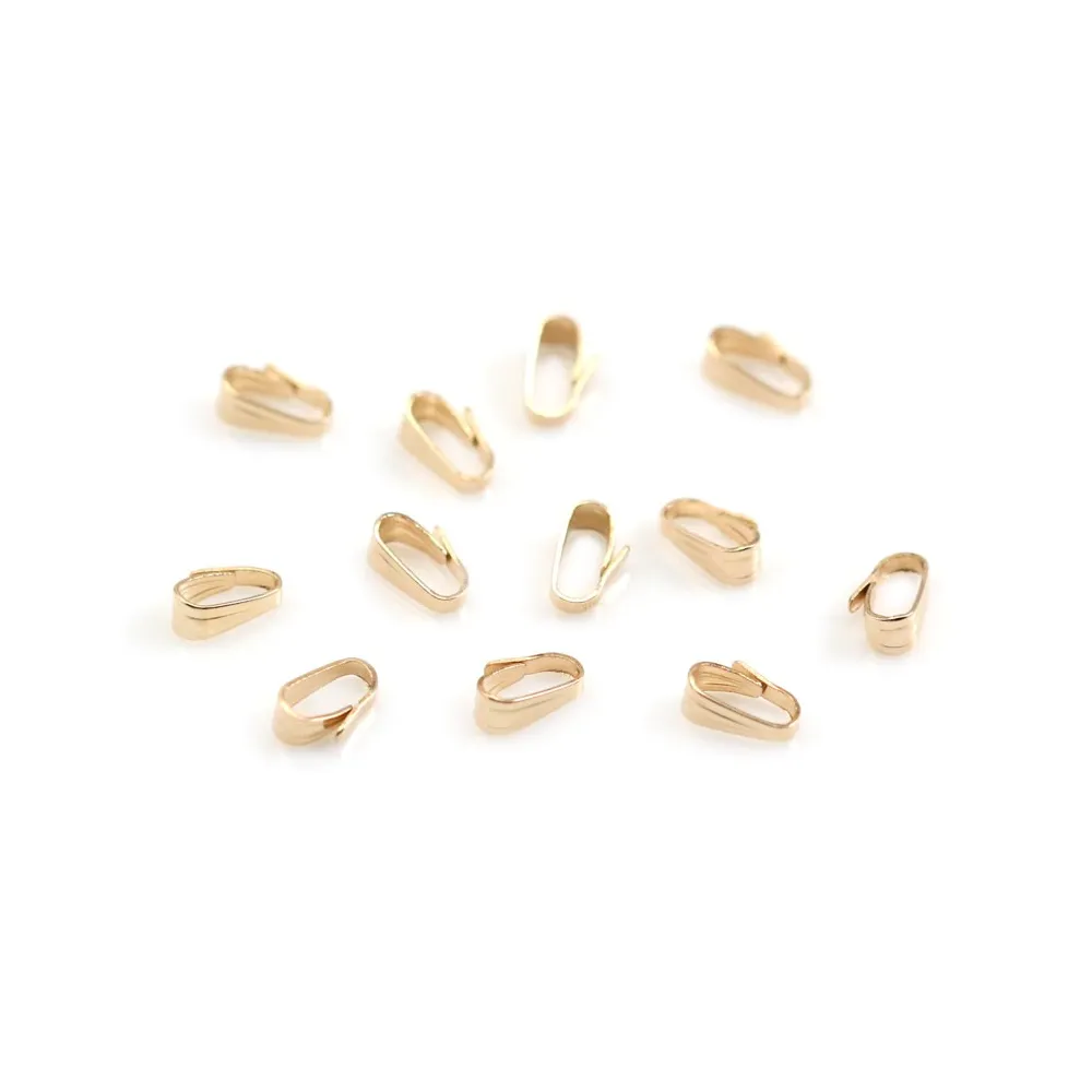 Bélière semplice in gold filled 14 carati 2.2 x 5.3mm x 4pcs