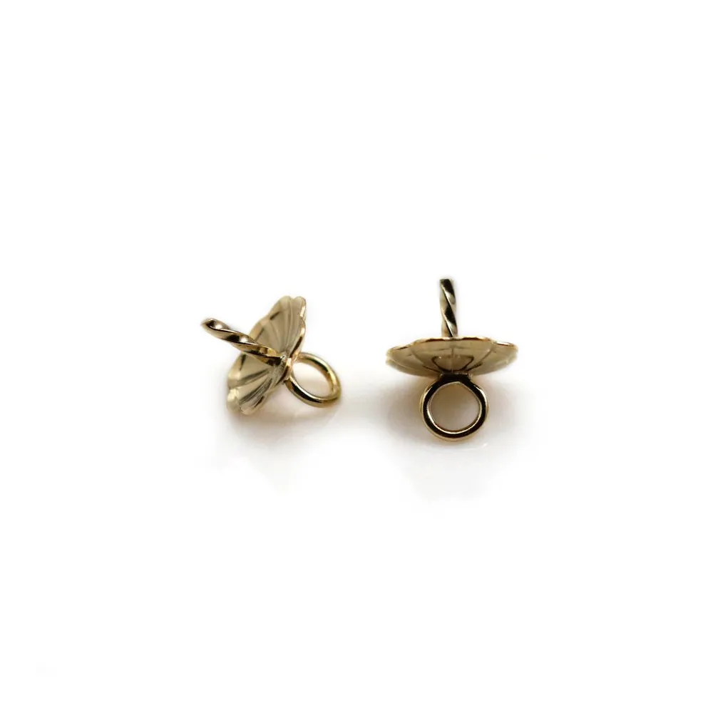 Bélière pour perle semi-percée gold filled 14carat 6mm x 1pc