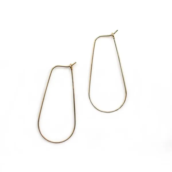 Boucles d'oreilles 17x40mm en gold filled 14 carats x 2pcs