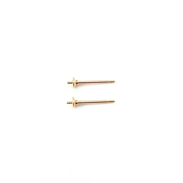 CLOU D'OEILLES DISQUE 3MM GOLD FILLED 14 CARAT 1.2G20pcs