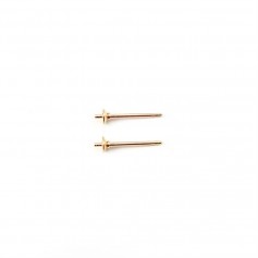 CLOU D'OEILLES DISQUE 3MM GOLD FILLED 14 CARAT 1.2G20pcs