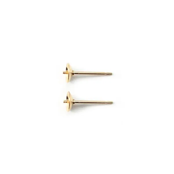 CLOU D'OEILLES DISQUE 5MM GOLD FILLED 14carat1.70G 20PCS