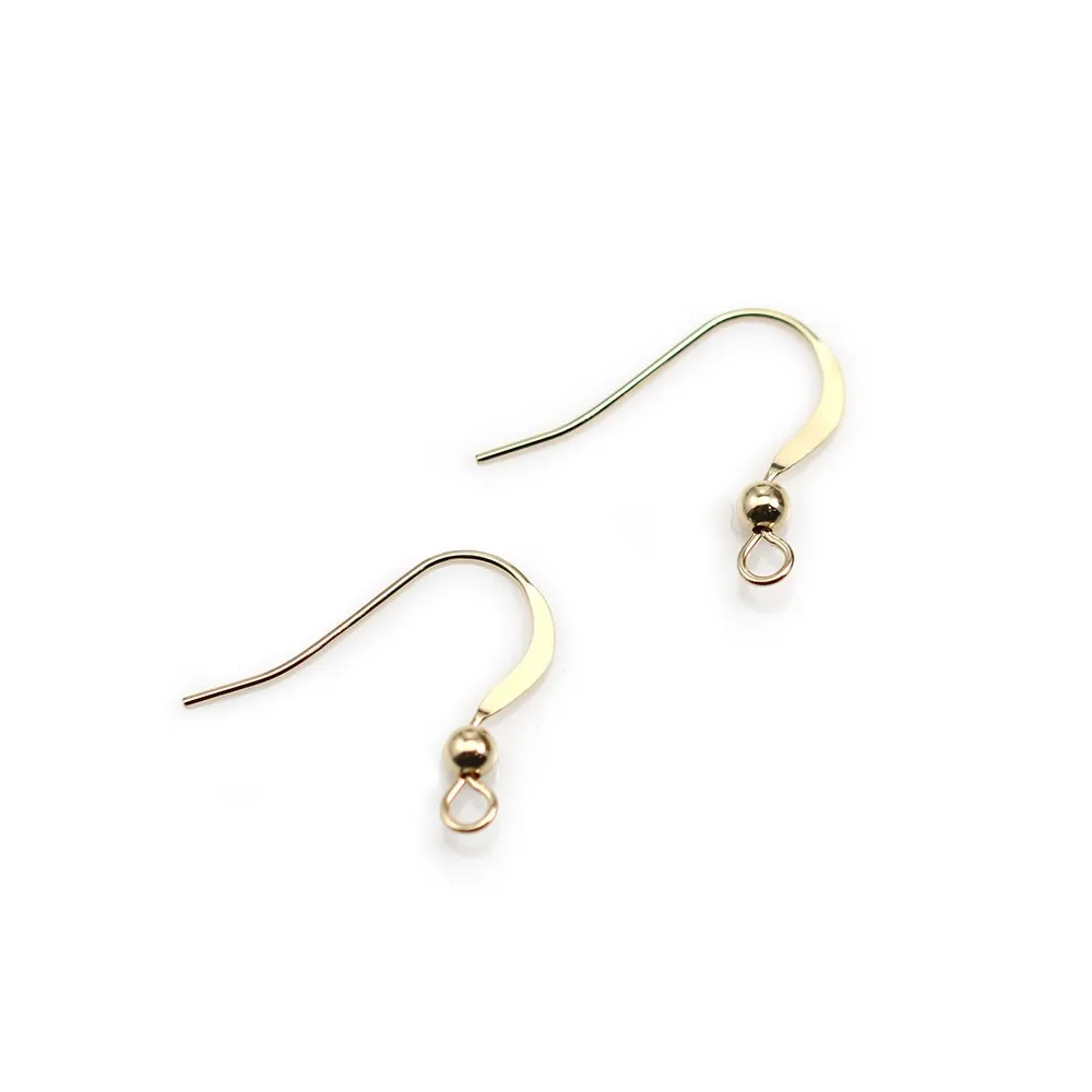 Boucle d'oreille avec boule 3mm Gold filled 14 carat 20mm x 2pcs