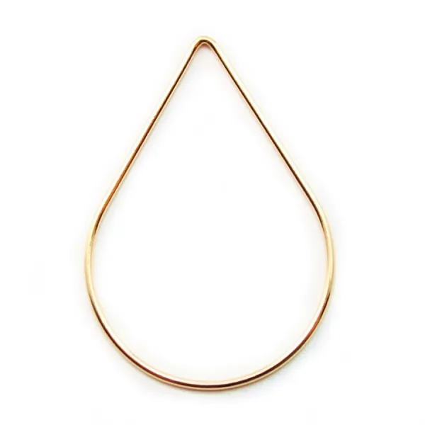 Intercalaire poire 40x27MM Gold filled 14 carat x 1pc