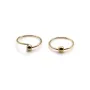 Créoles avec boule 3mm en gold filled 14 carats 12x0.7mm x 2pcs