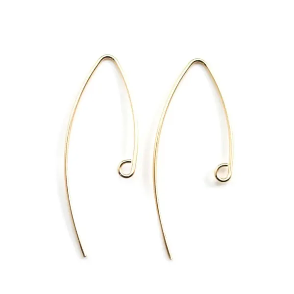 Crochets d'oreilles 35mm en gold filled 14 carats x 2pcs
