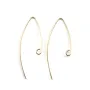 Crochets d'oreilles 35mm en gold filled 14 carats x 2pcs