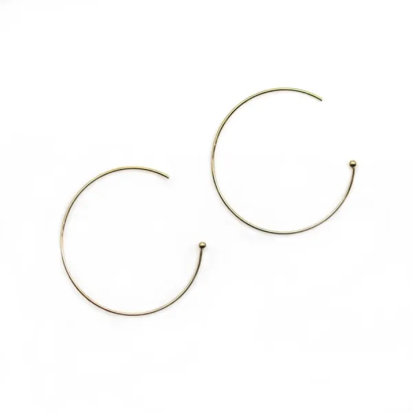 14k gold filled 26mm Endless Ball End Earwire x 2pcs