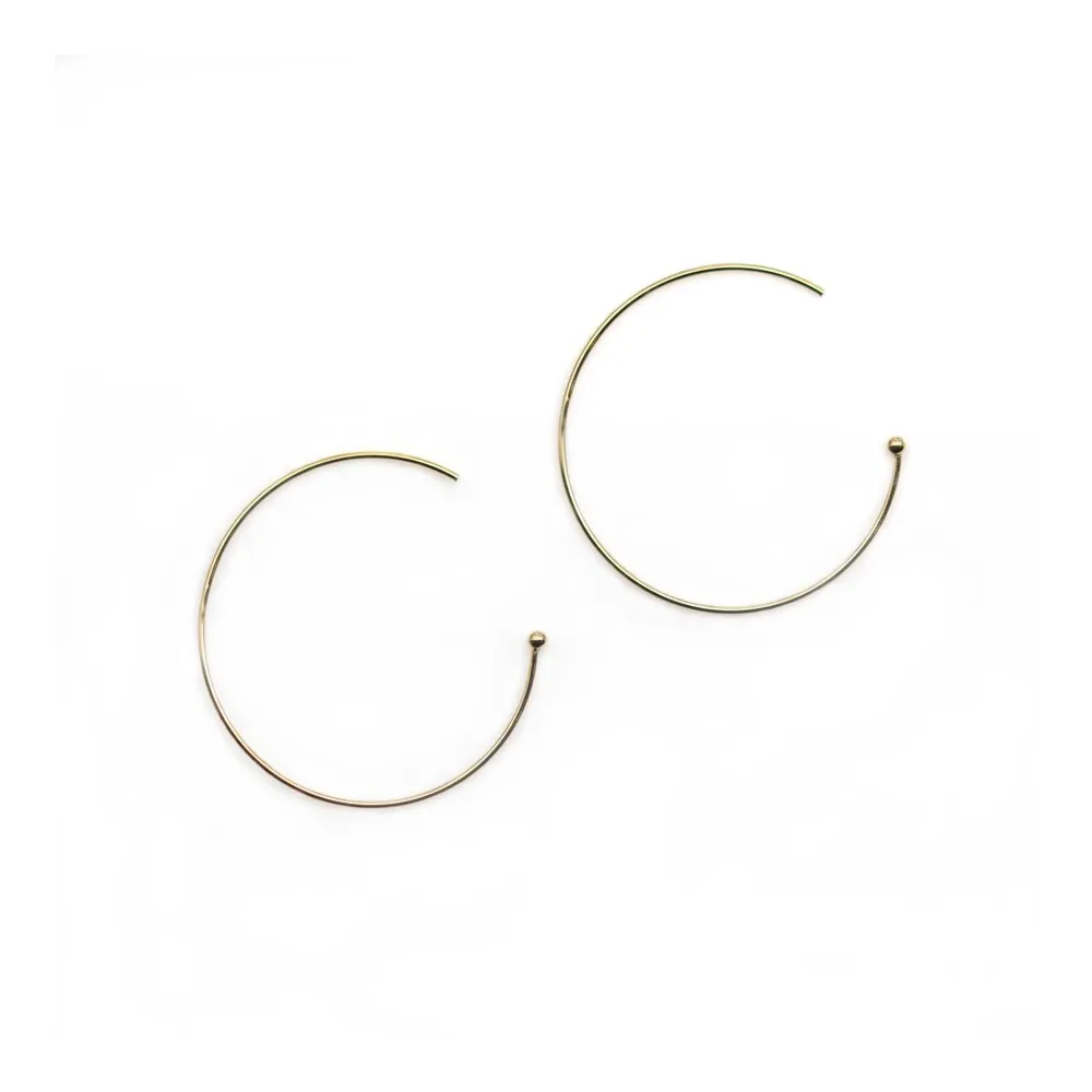 Crochets d'oreille 26mm en gold filled 14 carats x 2pcs