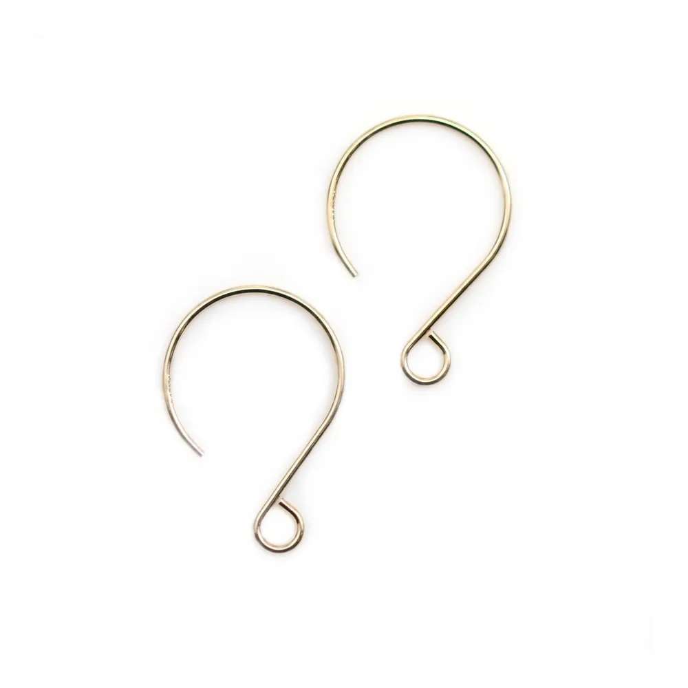 Crochets d'orielle 16x24mm en gold filled 14 carats x 2pcs