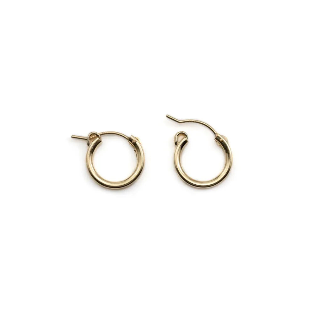 Créoles en gold filled 14 carats 15x2.3mm x 2pcs
