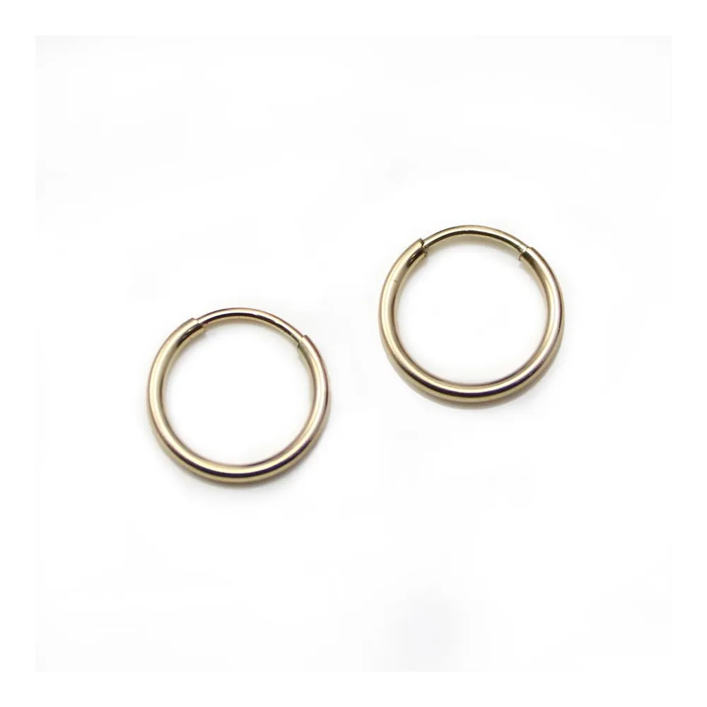 Créoles en gold filled 14 carats à décorer, 1.25 * 12mm x 2pcs