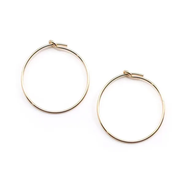 Créoles à décorer 20x0.7mm en gold filled 14 carats x 2pcs