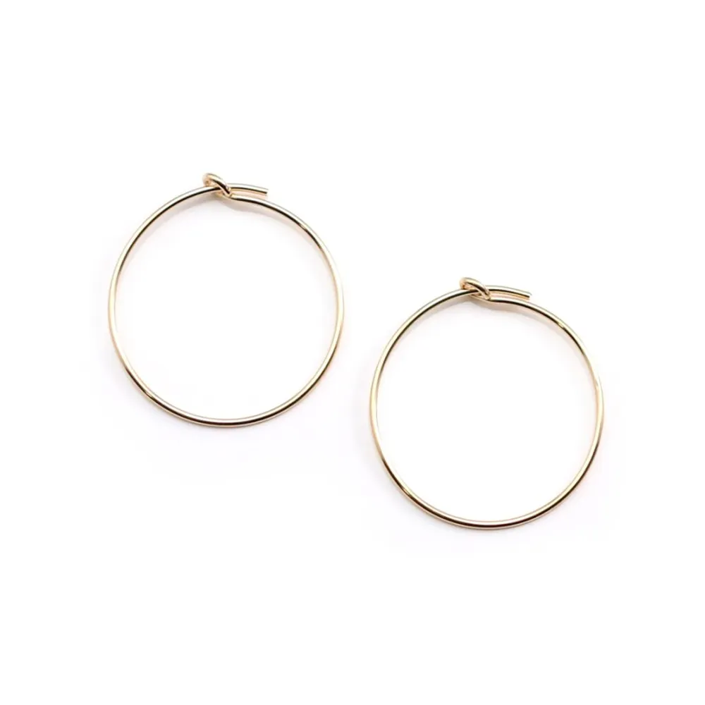 14k gold filled 20x0.7mm creole to decorate x 2pcs