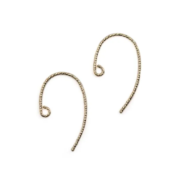 14k gold filled earwires 0.8x20mm x 2pcs