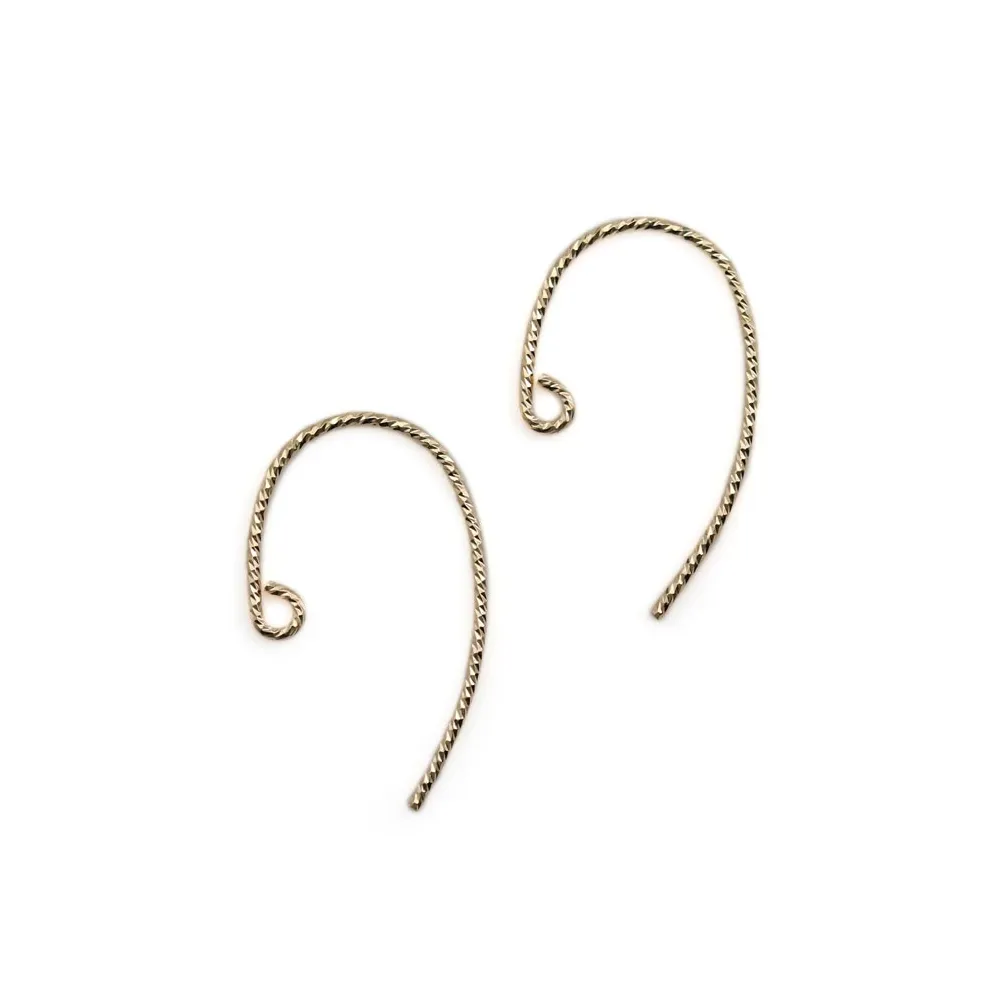 14k gold filled earwires 0.8x20mm x 2pcs