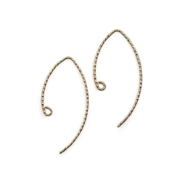 14k gold filled ear wires 35mm x 2pcs