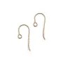 14k gold filled guilloche ear wire 15.5x0.51mm x 4pcs
