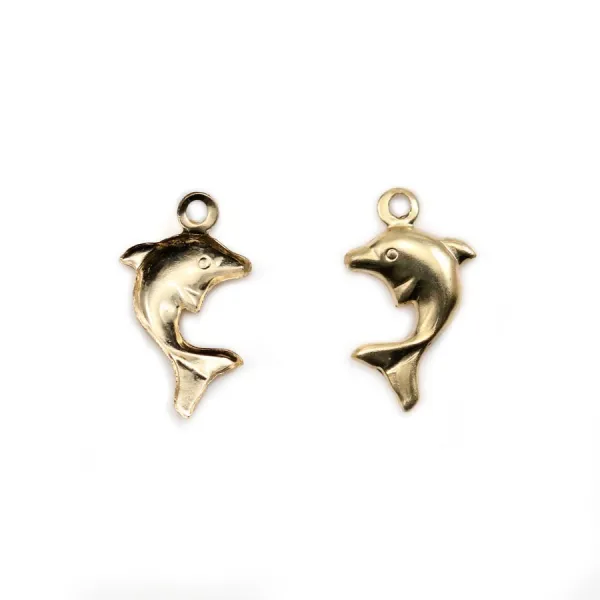 Breloque dauphine gold filled 14k x 1pc