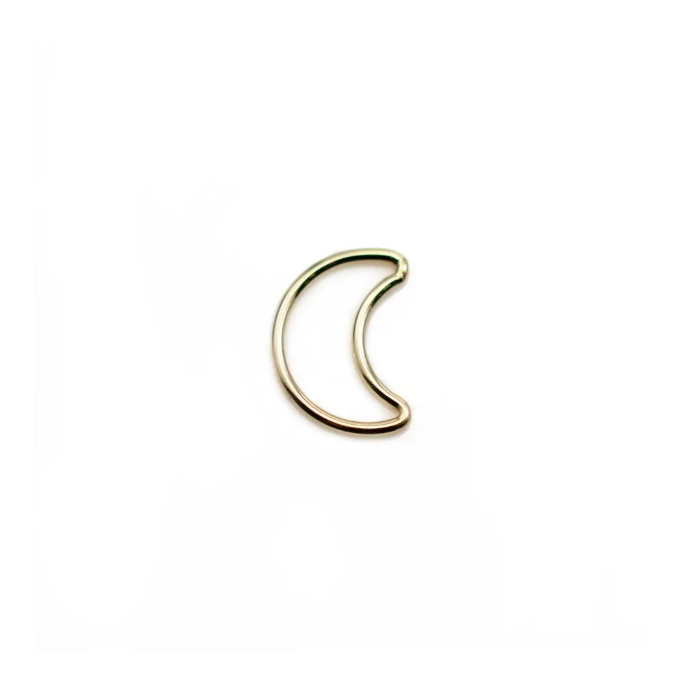 Breloque lune 8x11x0.88mm en gold-filled x 2pcs