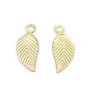 Breloque feuille gold filled 14carat 5x12mm x 2pcs
