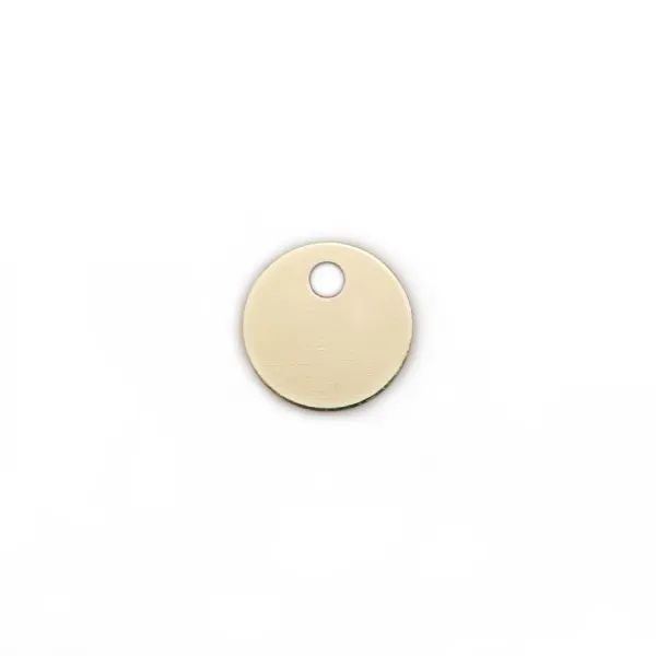 Breloque médaille à graver en gold-filled, 6mm x 2pcs