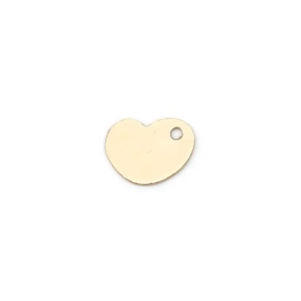 Breloque en gold-filled médaille coeur à graver 7x8mm x 1pc