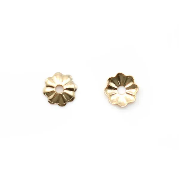 COUPELLE EN FLEUR 3X0.76MM GOLD FILLED 14 CARAT0.75x100pcs